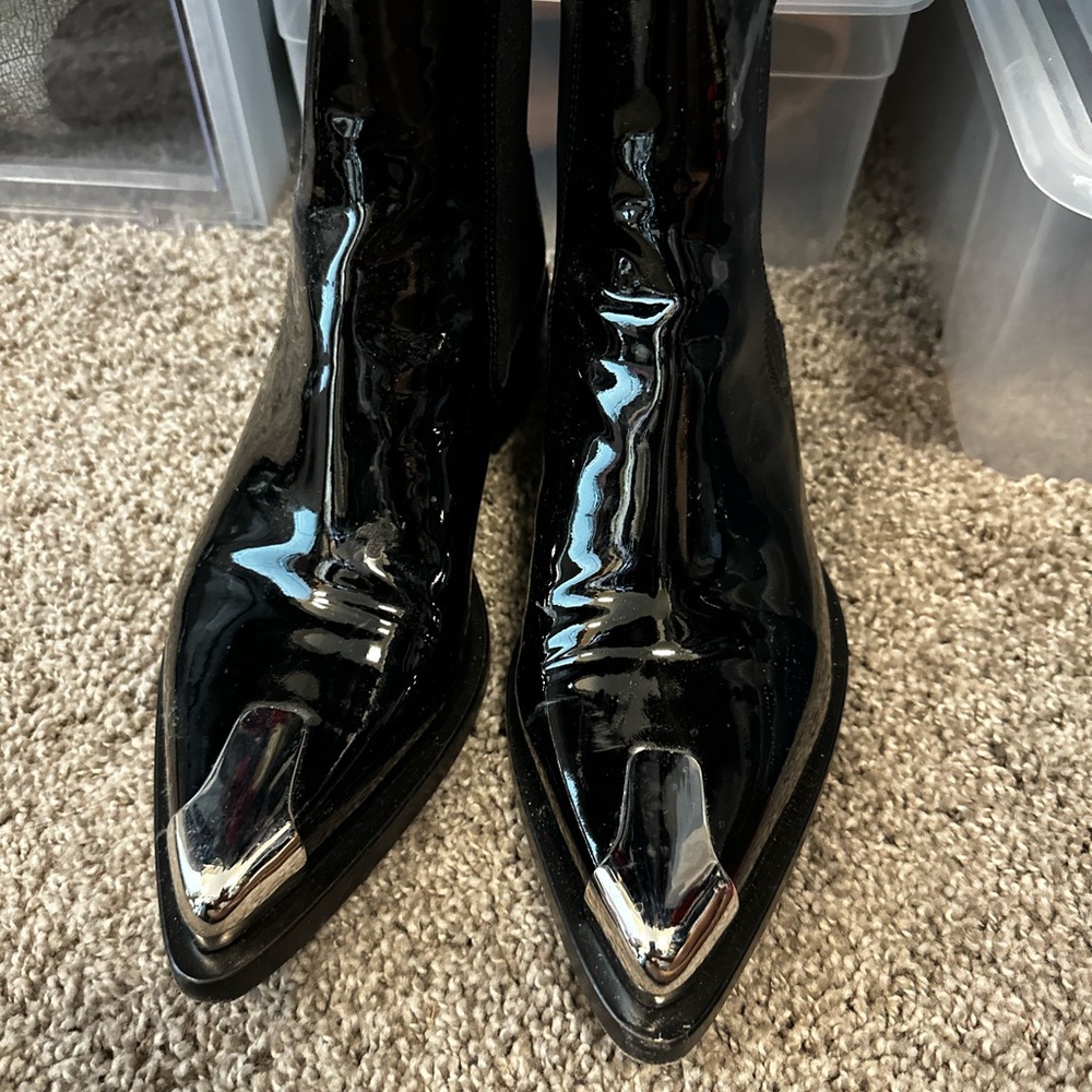 Alexander McQueen low heel luxe cowboy boot